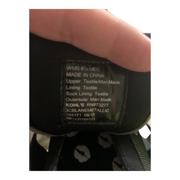 Juicy Couture Womens Blane Metallic Iridescent Black Fashion Sneakers - Picture 8 of 8